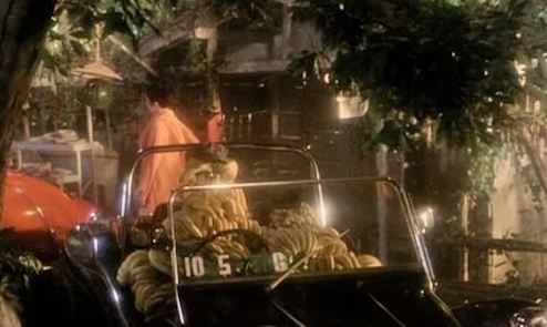 Image of cart with bananas on it from the film House